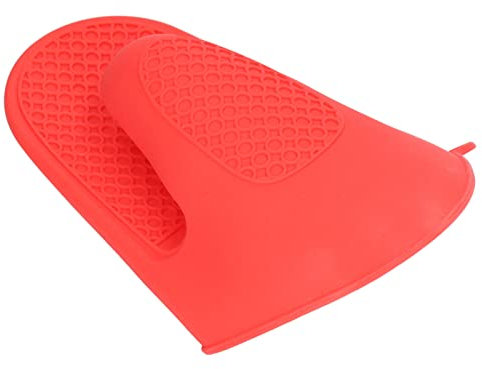 Guanti da Forno Guanti da Cucina Guanti da Forno in Silicone 2 Pezzi Guanti da Forno Mini Silicone Addensato Anti Scottatura Guanti da Cucina per Cucina (Rosso)