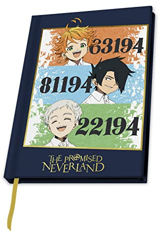 ABYstyle The Promised Neverland Orphans Hardcover Notebook 8.5 x 6.1 with 180 Lined Pages Office School Supplies Stationary Gift Office Product Anime Manga [Unknown Binding]