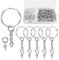 Schlüsselring mit Kette 450 Stück Schlüsselanhänger Ring Set (150 Schlüssel Ringe Kette+150 offene Binderinge+150Schrauböse Pins) Schlüsselringe 25mm für Schlüssel Handwerk DIY Schmuckherstellung