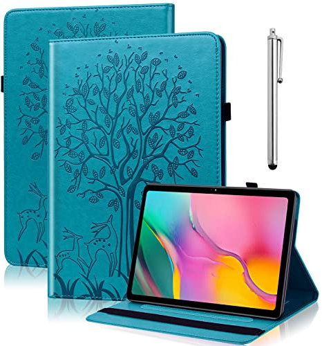 BOLELAW Hülle für Samsung Galaxy Tab S8 / Tab S7 11 Zoll mit Stift und Stifthalter, Kartenschlitz Standfunktion Flip Fashion Schutzhülle für Samsung Galaxy Tab S7 Tablet Hülle, Blau