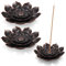 3 Stück Lotus Räucherstäbchenhalter, Messing Lotus Stick Räucherstäbchenhalter, abnehmbare 6 Räucherstäbchenlöcher, Lotushalter, Kegel-Räuchergefäß, Räucherstäbchenhalter, Teehaus, Heimzubehör