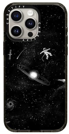 CASETiFY Impact Case for iPhone 15 Pro Max [4X Military Grade Drop Tested / 8.2ft Drop Protection/Compatible with Magsafe] - Gravity 3.0 - Clear Black