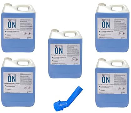 25L (5x 5 Liter) Premium Scheibenfrostschutz -35°C Ausgiesser inklusive Wischwasser Fertigmix Auto Scheibenwaschanlage