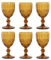 Home ESPRIT Set de Copas Ambar Cristal 240 ml (6 Unidades)