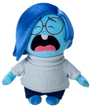 Disney Store Offizieller Sadness Plüsch – Inside Out 2 – klein, 27,9 cm – weiche, kuschelige Sammelfigurenpuppe für Kinder aus Pixars Animationsfilm