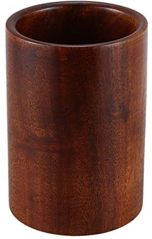 Joasaca Utensil Holder, Wooden Kitchen Cooking Utensils Holder for Spoons,Spatulas, Countertop Dining Table Desk, 3.4 x 3.4 x 5 Inch