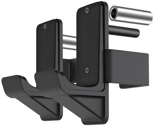 Kipika J-Haken für 5,1 x 5,1 cm Power Rack mit 5/8 Zoll oder 2,5 cm Loch, unten verstärkte Stahlhaken mit Gummipads, robuste Power-Rack-Aufsätze, Kniebeugen-Rack-Zubehör für Krafttraining, 2 Stück