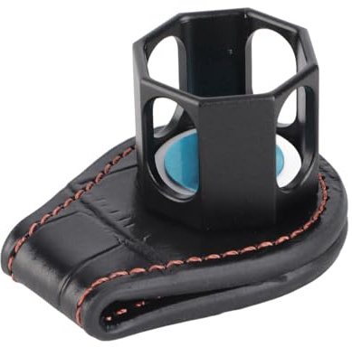 KIMISS Porte-craie de billard octogonal portable avec clip magnétique – Étui en alliage d'aluminium pour billard Noir