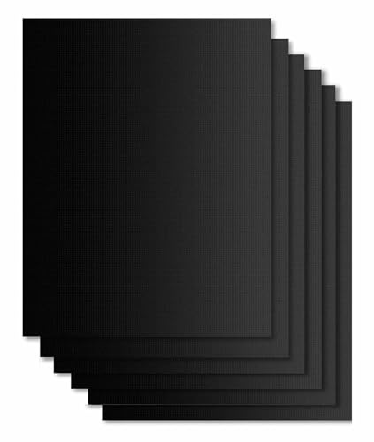 Lot de 6 tapis de cuisson universels réutilisables pour barbecue au charbon de bois et à gaz, tapis de cuisson en téflon anti-adhésif pour le fond du four