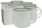 PixColor - Pack 12 Tazas para sublimación de metal con asa | Borde de color verde | 350 ml de capacidad | Calidad AA | Caja individual con cada taza | By Club Náutico