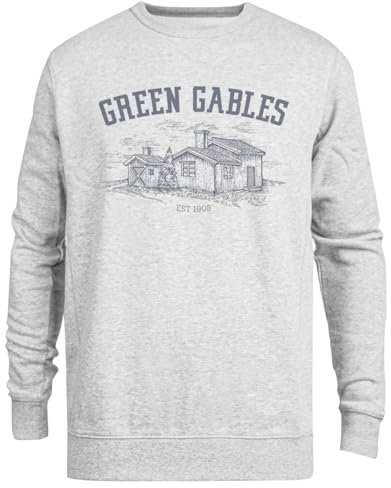 Jinbetee Anne of Green Gables Bookish Grauer Unisex-Pullover mit Rundhalsausschnitt