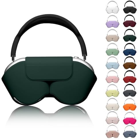 Youtec for Apple Airpods Max Case,Smart Case Cover Accessories with Sleep Mode Made by PU Leather Original Replacement Carrying Case for Airpod Pro Max Headphones,Green