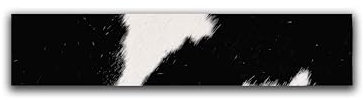 unendlich schoen - Kuhfell Tischläufer Mittelläufer Platzdeckchen, echt Kuhfell abwaschbar, Tischset natürlich rutschfest, Deko Wohnzimmer Esstisch (schwarz Weiss ECKIG, Set 3, Gr. 55 x 13 cm)