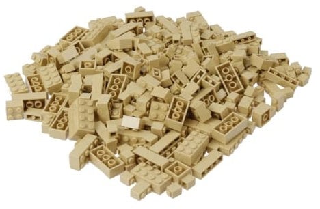 Steinchenshop Klemmbausteine 350 Stück Bricks Klassische Bausteine kompatibel mit Lego (tan)