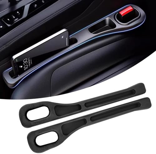 VLEDARLING 2 Pezzi Car Seat Gap Organizer per Lato Sedile Auto, Tasca Della Console Del Sedile Anteriore, Organizzatori di riempimento Fessure Auto, Organizer per seggiolino auto (Nero)