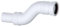 PlumbEZ Outlet Compact Flexible Waste Pipe Connector 1.1/2 Inch - 40mm Compression x Plain Spigot Adjustable Drain Pipe, Flexible Shower Pipe
