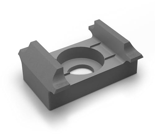 Qualinos 10x universelle Doppelstabmattenzaun Befestigung, UV-stabilisiert, NO-BREAK Kunststoff – Zaunhalter für flexible Montage auf allen Flächen, Made in Germany (Silber/Verzinkt 9006)