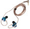 Auriculares ZST de 3.5 Mm Conquitillo de ángulo Recto sin Cancelación de la Auricular 1BA 1DD HiFi Cable (Estándar Colorido)
