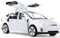 MODVKVK Tesla Model X 1:32 Modellauto, Spielzeugauto mit Licht & Musik, Zurückziehfunktion, Legierungsdruckguss, Ideal für Kinder ab 3 Jahren & Sammler (Weiß)