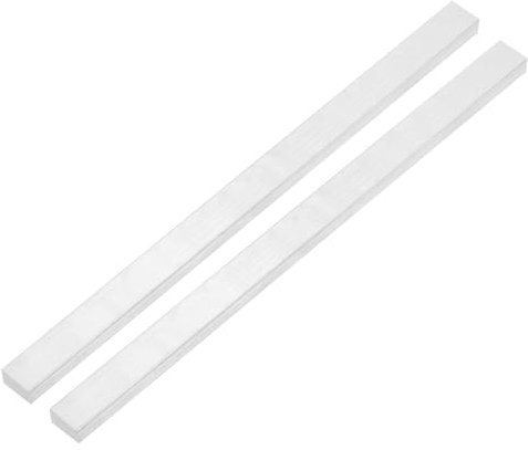 QUARKZMAN Barra Plana de Aluminio Cuadrada, 2 Pcs 8mm de Grosor 20mm de Ancho 305mm de Longitud Placa Plana Cuadrada de Aluminio 6063, 8 x 20 x 305 mm Stock Sólido de Molino