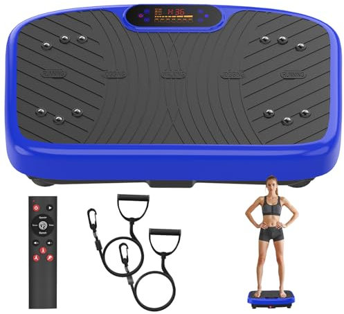 GDCOO - Vibration Plate Exercise Machine, Vibration Plate for Lymphatic Drainage, Portable Sports Gym to Shape Whole Body Muscles, Max User Weight 450