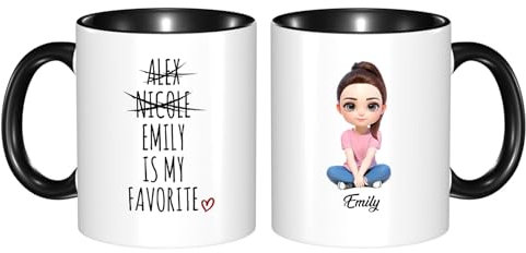 Taza personalizada con texto en inglés My Favorite Child Gave Me This, divertidas tazas de café con nombres, Día de la Madre, Día del Padre, Navidad, cumpleaños, regalos divertidos para papá, mamá