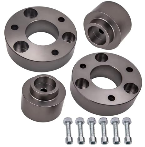 Auto Distanzscheiben Für Dodge Für Ram 1500 4WD 2009-2024 Aluminium 3 Vorne + 2 Hinten Nivellierung Lift Kit Spurplatten Distanzscheibe