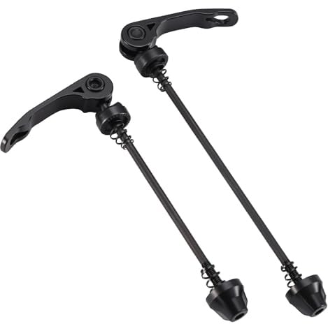 Mynoozi 1 Pair Bike Quick Release Skewer, Wheel Hub Front and Rear Skewers, Quick Release Clip Bolt, for Road Mountain Bicycle MTB(Black)