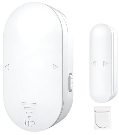 Freezer Door Alarm with 15s Delay, White 1 Pack | Door Alarm Wireless Adjustable Control Chime 0 to 130 dB, 2-In-1 Sensor Warning for Freezer Home Doors, Five Modes to Switch