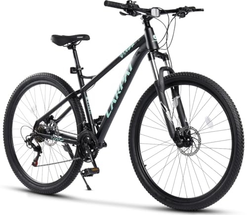 kozamas VTT Hardtail 29 pouces pour adultes 175 à 190 cm | 21 vitesses & freins à disque hydrauliques | VTT avec cadre en aluminium et fourche de suspension de 80 mm | Vélo tout-terrain noir