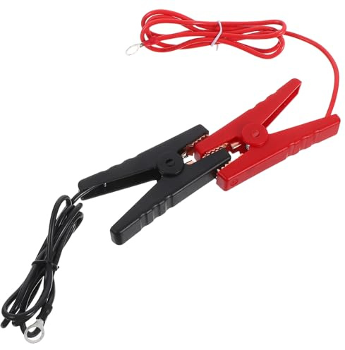 Kichvoe Kabel für Elektrozaun Starthilfekabel 2 Stück Rot Schwarz Kupfer mit Krokodilklemme für Zaunsysteme und Weidezaun Anwendungen Landwirtschaftlichem Gelände