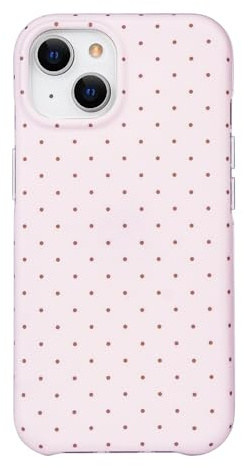 xoniery Case for iPhone 13 iPhone 14 with Cute Polka Dot Pattern Aesthetic Trendy Stylish Design Girly Cases Soft TPU Shockproof Protective Phone Cover for iPhone 13 iPhone 14, Pink
