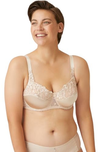 Naturana® Women's Underwired Bra [Cup B-E] Bra with Excellent Support and Beautiful décolleté | Women's Underwired Bra 42 Light Beige C