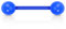 viva-adorno Barbell Piercing Stab Zungenpiercing Kunststoff Acryl Kugeln flexibel Brustpiercing Z312, Blau