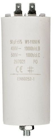 CABLEPELADO Condensador de arranque para motor eléctrico | Condensador Permanente | monofásico | 4 terminales | Apto para bombas, compresores, lavadoras, maquinas de aire | 450 VAC | 50.0 uF