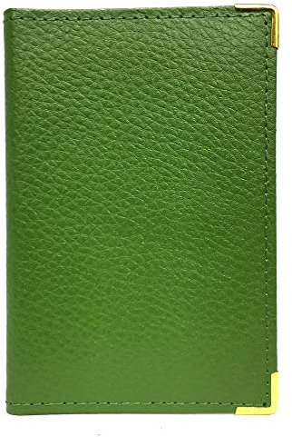 LOLUNA® - Porte Carte d'identité et permis de Conduire en Petit Format Compact, Fin et Plat, Cuir dans Plusieurs Couleurs (Pistache)