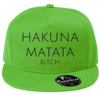 OwnDesigner Cap Hakuna Matata Reine Farbe Baseboard Baseballkappe Kappe, Mütze (95-Cap-Grun)