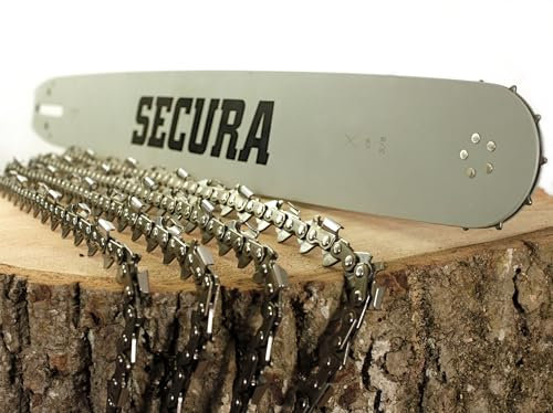 Barra SECURA + 4x catena 35cm 3/8 1,3 mm compatibile con motoseghe Dolmar PS 3 33 330 34 340 341 342 350