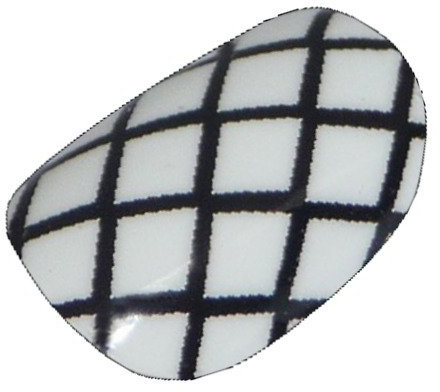 Chix Nails Nail Wraps White on Black Fishnet Fingers Toes Vinyl Foils Beauty