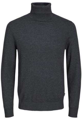 Jack & Jones Jersey de punto para hombre con cuello alto Gris oscuro XS