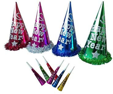 Irpot Set Happy New Year Cappellini + Trombette sonore a Cono Gadget Festa Capodanno