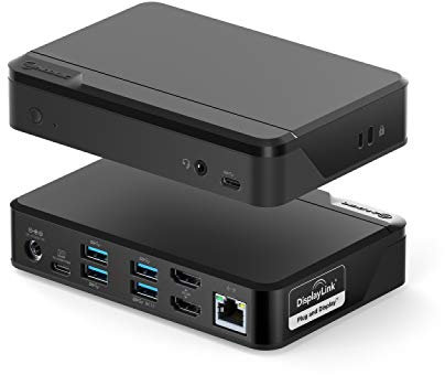 ALOGIC USB-C Twin HD Pro Docking Station, 85W PD (Laptop Charging), Dual Display 1080p, 2 HDMI, 1 USB-C, 4 USB-A, Ethernet, Audio Jack, Compatible with MacBook Pro/Air, M1 Mac, Windows