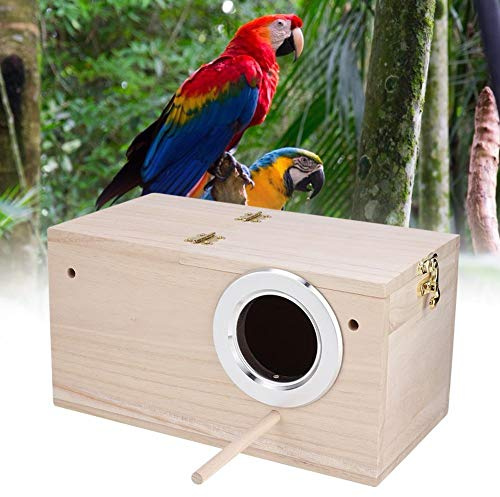 Vogelzuchthaus mit Ständer Vogel Voliere Käfig Box, 9.6x5.1x5.1in Vogelzucht Box, für Papagei für Wellensittiche(Left Opening)