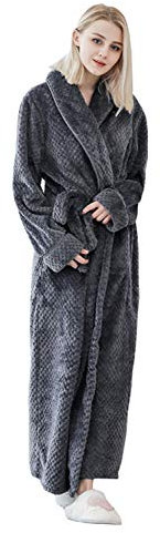 LAIKETE Accappatoio Coppia Uomo Donna Coperta Morbida Flanella Vestaglia Adulto Caldo Pigiama Kimono Vestaglia Lunghe Invernale in Pile Poncho Bathrobe Nightgown Sleepsuit