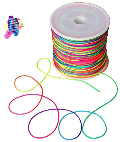 Arcobaleno colori artigianato filo intrecciato perline braccialetto per gioielli collana fai da te