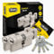 GERCAR Pro+ 2er Set Knaufzylinder gleichschließend 40/40 - N+G Schließzylinder mit Knauf - Zylinderschloss Türschloss mit Bohrschutz und 10 Schlüssel (lang) mit CodeCard | 80 mm | A:40 B:40 | 2 x