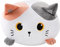 I-TOTAL® - Dekoratives Kissen für Bett/Sofa | Bequem und kuschelig (ORANGE CAT)