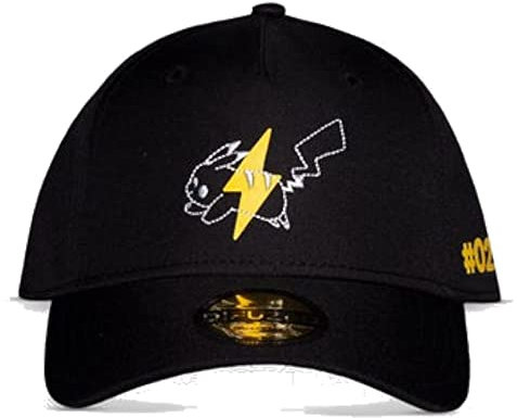 Pokemon Baseball Cap Pikachu #025 Nue offiziell Schwarz Strapback