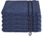Schiesser Frottier Waschhandschuh Milano im 5er Set | 100% Baumwolle aus nachhaltiger Produktion | weich, saugstark, farbecht | 16x22cm | Dunkelblau