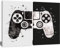 HONEYBABY Wandbilder Kinder mit Rahmen,Gamepad Leinwand Bilder Videospiel-Themen, Gaming Schwarz-Weiß Jungen Wandbild Schlafzimmer 40 * 60CM